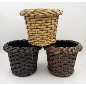 VASO PLASTICO SINTETICO CRISANTEMO C/BORDA