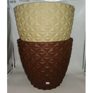 VASO PLáSTICO LAPIDADO  REDONDO PEQ.