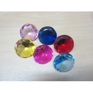 ENFEITE DE CRISTAL  DIAMANTE COLORIDO