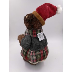 ENFEITE NATALINO URSO COM GORRO