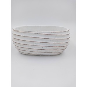 VASO DE CIMENTO  FLOREIRA TRACO CIRCULAR BRANCO