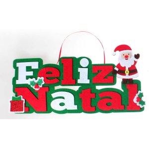 ENFEITE NATALINO NATFEL26 FELTRO FELIZ NATAL