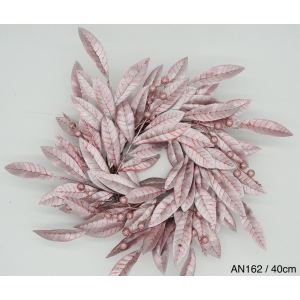 GUIRLANDA NATALINA AN162 OLIVA METALIZADA