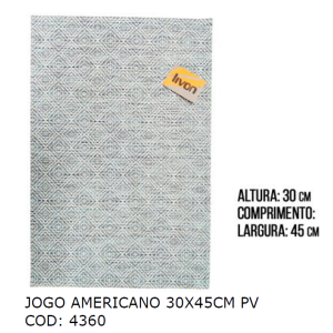 JG AMERICANO 4360 RETANGULAR 30X45CM