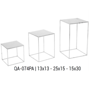 KIT C/3 P?S BASE P/DOCES QA-074 METAL QUADRADA