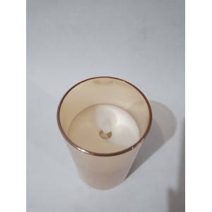 VELA CINTIL CV820 VIDRO ÂMBAR 7,5X10CM