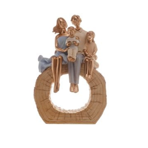 FIGURA DECORATIVA 61449 RESINA FAMíLIA 18X8X27CM