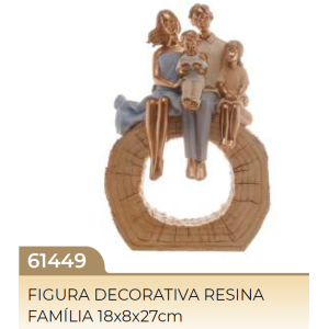 FIGURA DECORATIVA 61449 RESINA FAMíLIA 18X8X27CM