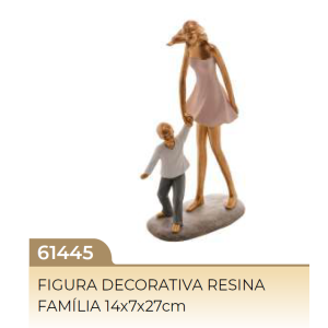 FIGURA DECORATIVA 61445 RESINA FAMíLIA 14X7X27CM