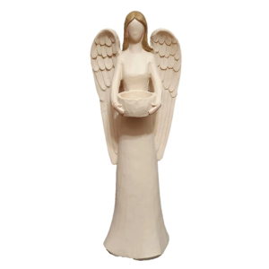 RESINA ANJO AC132 C/CASTIÇAL 27CM