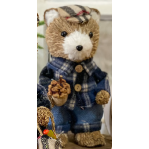 ENFEITE NATALINO AB270 URSO MENINO 32CM