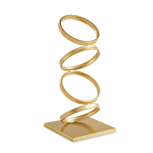 ESCULTURA METAL 12134 DOURADA 40X18X18CM