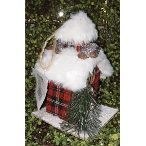 ENFEITE NATALINO AB325 CASINHA XADREZ