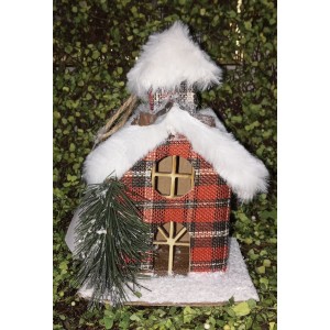 ENFEITE NATALINO AB325 CASINHA XADREZ