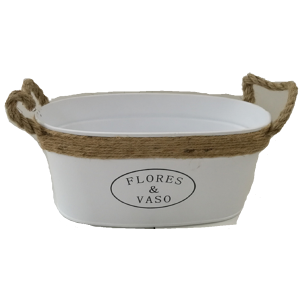 VASO METAL 40138 JARDINEIRA MED. AL?A CORDA