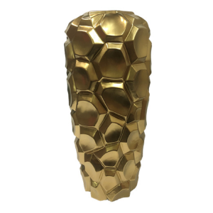 VASO CERÂMICA CR058 DOURADO