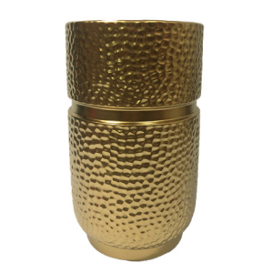 VASO CERÃMICA CR053 GRÉS DOURADO