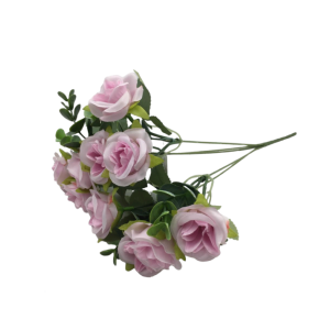 MINI BUQUE ROSA C/5 GALHOS  C/EUCALIPTO