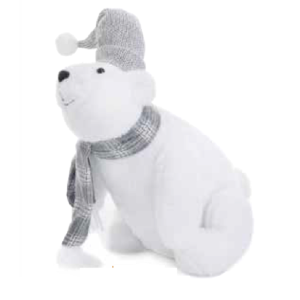 URSO POLAR NTD11502 BEYAZ EM PÉ 30CM