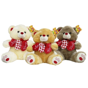 PELÚCIA URSO FC2686 CORAÇÃO TRIPLO