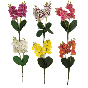 HASTE DE ORQUÍDEA EM SILICONE  C/2 GALHOS  3D