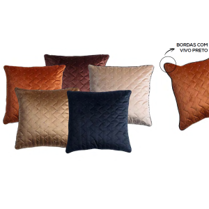 CAPA P/ALMOFADA CAP0044 AVELUDADA BORDA