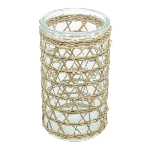 VASO DE VIDRO 29281 FIBRA NATURAL