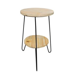 MESA LATERAL 7075 TRIPE C/TAMPO DUPLO MADEIRA