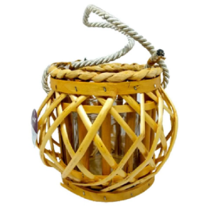 CASTIÇAL DED06002 MADEIRA BAULADO C/ALÇA