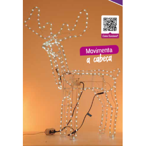 RENA COM  MOVIMENTO MANGUEIRA  196 LAMPADAS  BRANCA