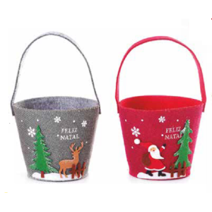 CESTO NATAL NTG90003 FELTRO C/ALÇA