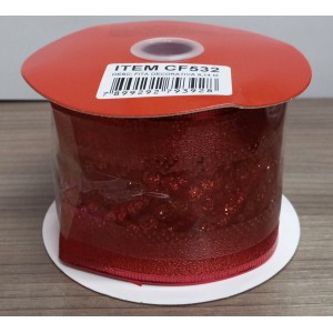 FITA NATALINA  VERMELHO BRILHO GLITER