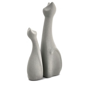 ESCULTURA GATOS 17983/86 CERAMICA DUPLO
