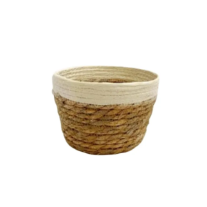 CESTO PALHA 127351 REDONDO BORDA CRU PEQ.