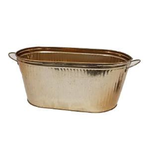 VASO METAL LATÃO 69570 ACOBREADO OVAL