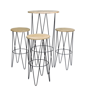 CONJUNTO DE BISTRO COM  3 BANQUETAS