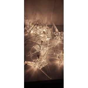 ENFEITE LUMINOSO CV863 PASSAROS ORIGAMI C/8