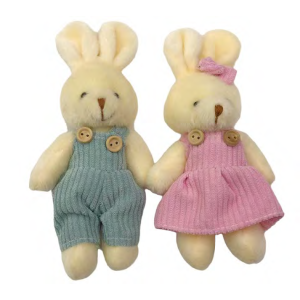 COELHO PELÚCIA PAS0080 ROUPINHA 13CM