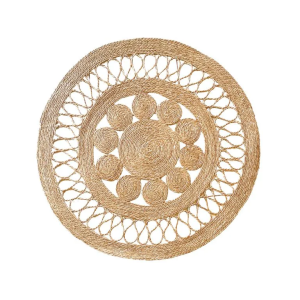 TAPETE PALHA 137475 REDONDO VAZADO