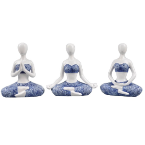 YOGA CERÂMICA MEDITANDO MRES-141 AZUL/BRANCO