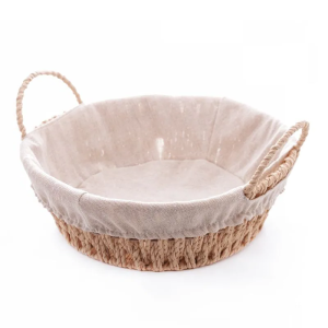 CESTA METAL 61515 REDONDO C/FORRO TECIDO