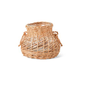 VASO EM VIDRO EM FIBRA NATURAL