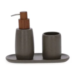 KIT EM POLIRRESINA  PARA BANHEIRO COM 3 PEÇAS