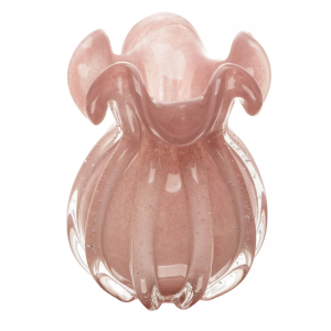 VASO ITALY  ROSA LEITOSO VIDRO
