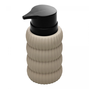 PORTA SABONETE LIQUIDO  SOFT TOUCH ORBIT NUDE CERÂMICA