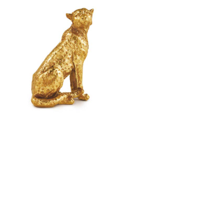 ESCULTURA LEOPARDO  EM POLIRRESINA