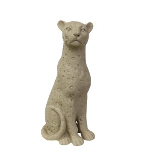ESCULTURA DE LEOPARDO EM POLIRRESINATO PEQUENO