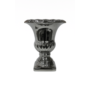 VASO EM CERAMICA ATHENAS PRATA PEQEQUENO