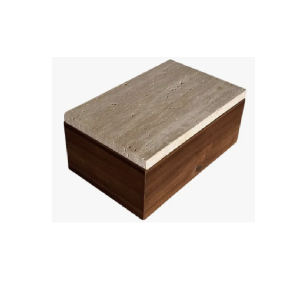 CAIXA EM MADEIRA COM TAMPA DE MARMORE