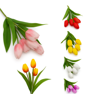 MINI BUQUE DE TULIPAS SILICONE  COM 5